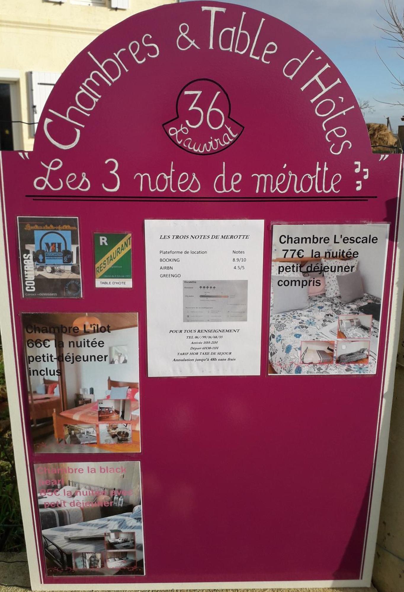 Les 3 Notes De Merotte Coutras Exterior foto